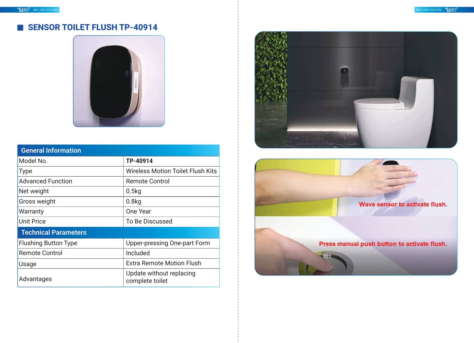 Thiết bị vệ sinh cảm ứng TPPRO Catalogue và Bảng giá mới nhất  /Page 27